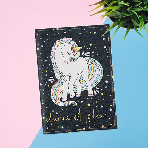 Обложка для паспорта "Dance of stars" (кожа)