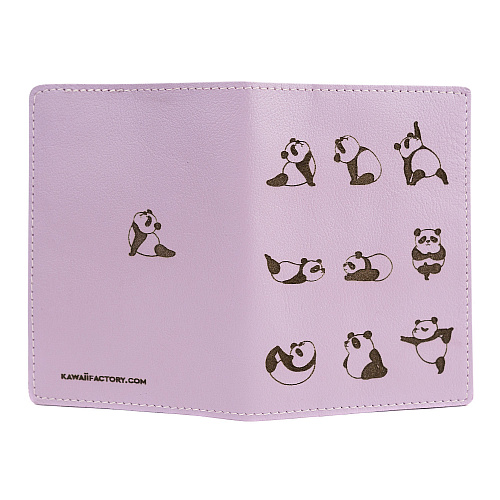 Обложка для паспорта "Панды" (кожа)