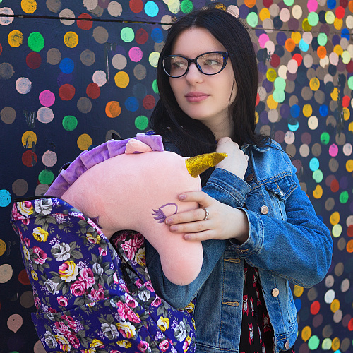 Подушка для путешествий "Единорог" (розовый)