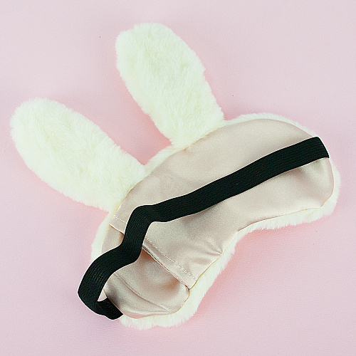 Маска для сна "Плюшевый зайка" (бежевая)