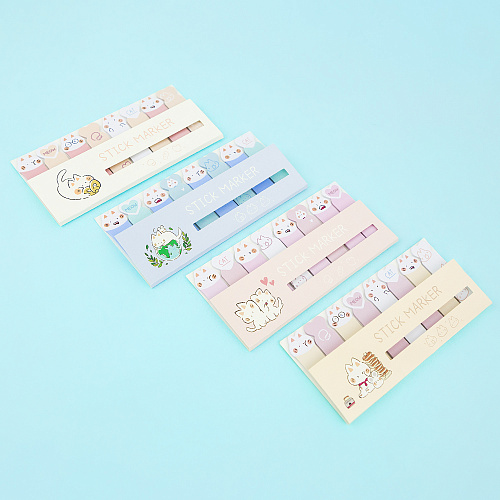 Набор стикеров для записей "Коты" (белый)