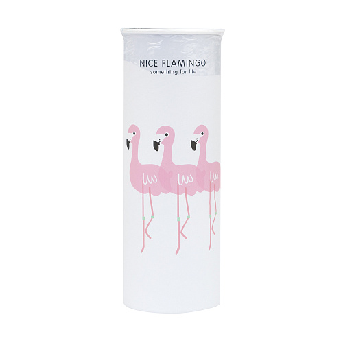 Салфетки-платочки с принтом в тубусе "Nice flamingo" (светло-розовый)