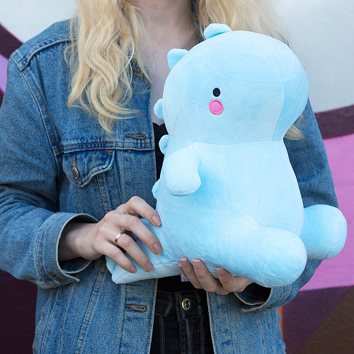 Игрушка-подушка "Динозавр" (голубой маленький)