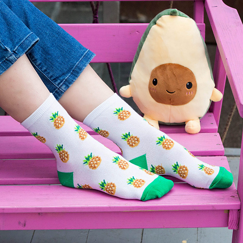 Носки "Ананасовые", разм.35-39