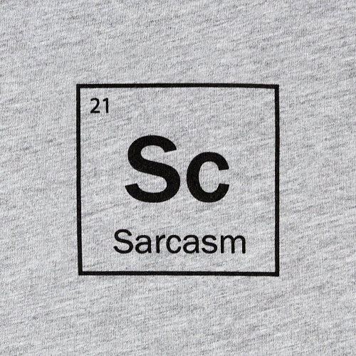 Футболка , "Sarcasm", серая