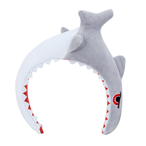 Повязка на голову "Акула", серый