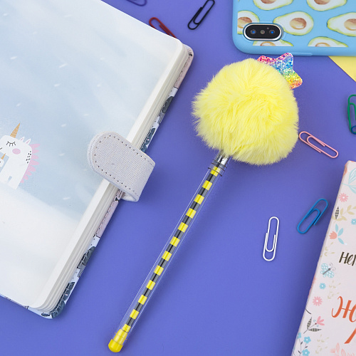 Ручка "Pom Pom" (желтая со звездой)