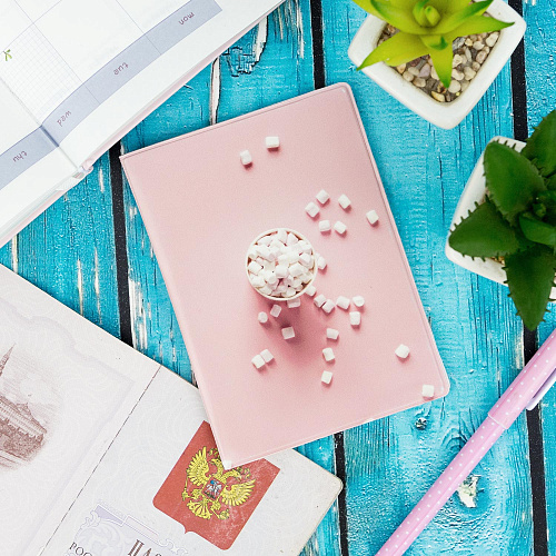Обложка для паспорта "Mini marshmallows"