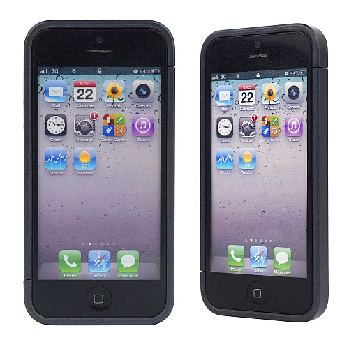 Бампер для iPhone 5/5s "Spigen" (черный)