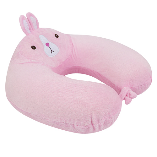 Подушка для путешествий "Зайка", Memory Foam (розовая)