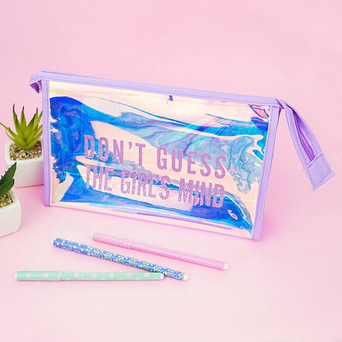 Косметичка "Don't guess" (фиолетовый)