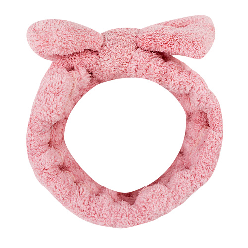 Повязка на голову широкая, розовая