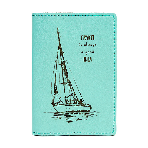 Обложка для паспорта "Парусник" (кожа)