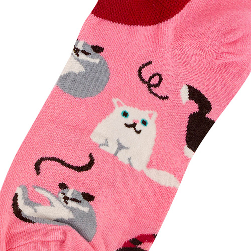 Носки короткие "Кот с клубком"