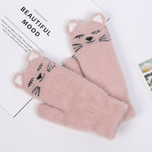 Варежки "Котики" (розовые)