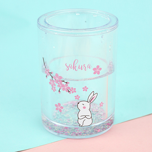 Подставка для ручек "Зайка" (с веткой)