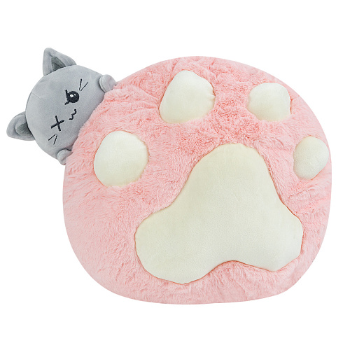 Игрушка-подушка "Котик с пледом" (розовая) 35*40см