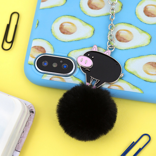 Ручка "Piggy & fur" (черная)