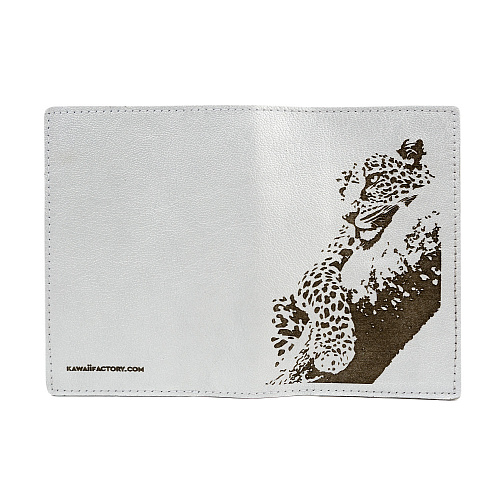 Обложка для паспорта "Леопард" (кожа)