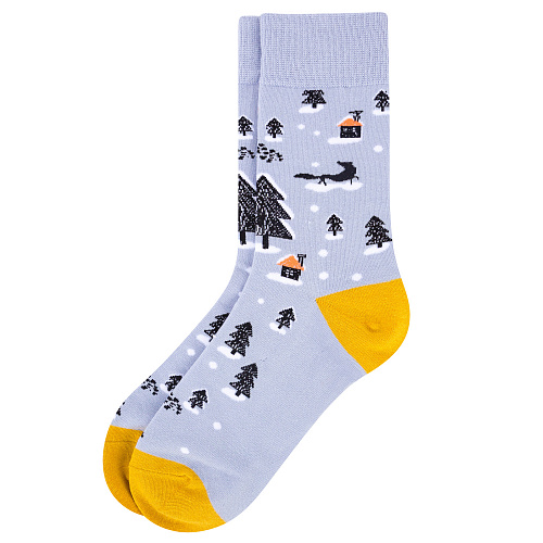 Носки "Зима" (голубые)