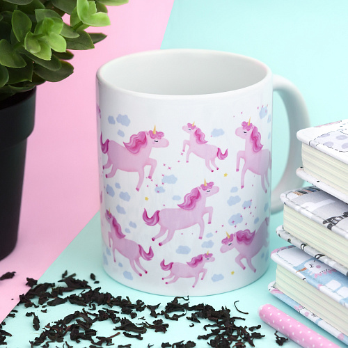 Кружка "Розовые единорожки"