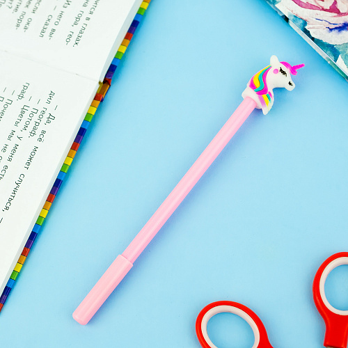 Ручка "Единорог радужный" розовый