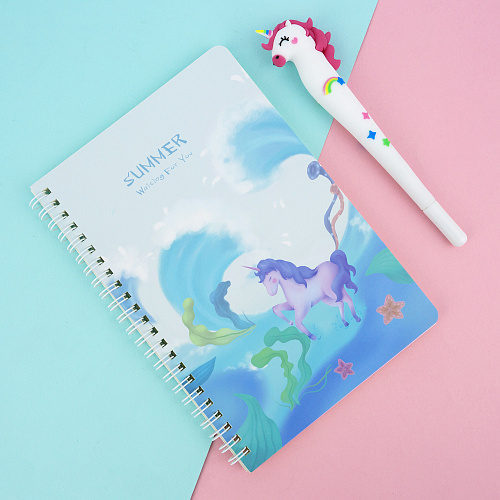 Тетрадь "Summer Unicorn" (волны)