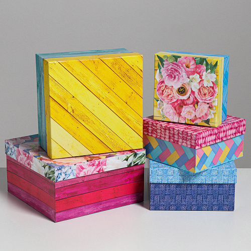 Подарочная коробка "Дерево", "Фактурный" S 14 х 14 х 8 см