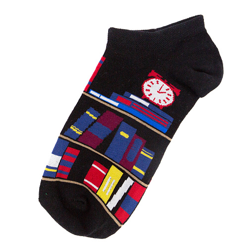 Носки короткие "Книги"