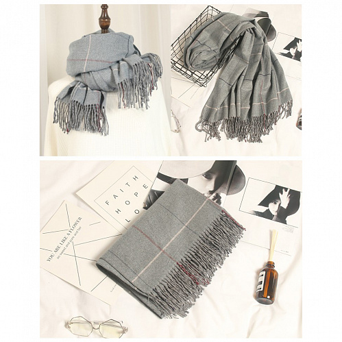 Шарф "Лондон", серый