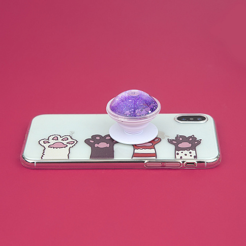 Держатель для телефона/попсокет "Glitter" (фиолетовый)