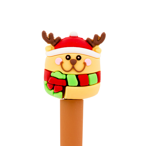 Ручка "Новый год" олень в шарфе