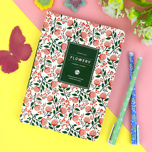 Блокнот "Flowery rasberry" (белый)