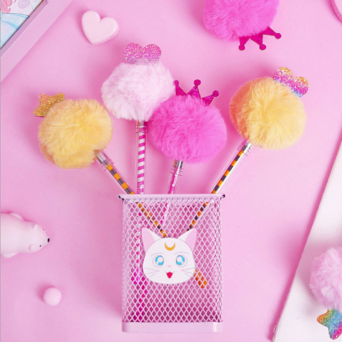 Ручка "Pom Pom" (желтая с сердечком)