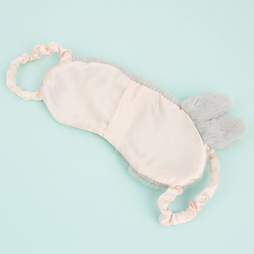 Маска для сна с бантиком "Кролик" (серая)