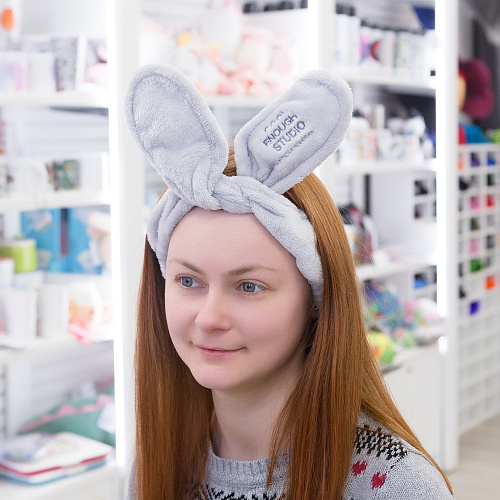 Повязка на голову "Fashion studio", серый