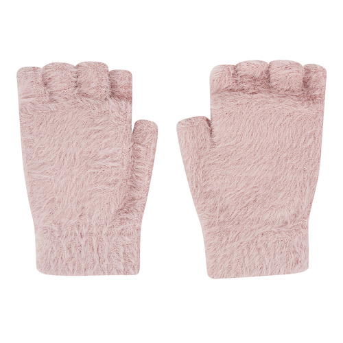 Варежки пушистые медведи (розовые)