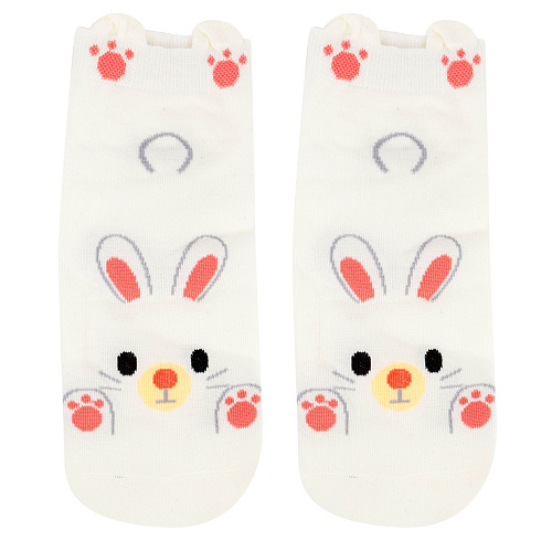 Носки короткие "Зайка" (белые)