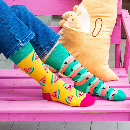 Носки "Арбузики и полоски"