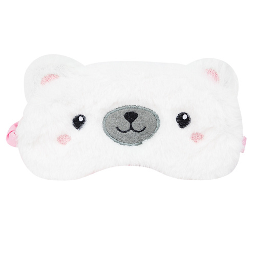 Маска для сна "Мишка" (белая)