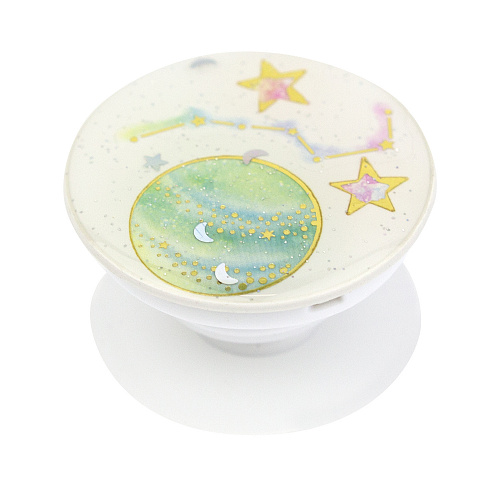 Держатель для телефона/попсокет "Космос" (зеленый)