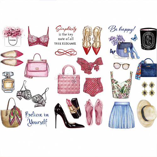 Наклейки "Гардероб" (3 листа)