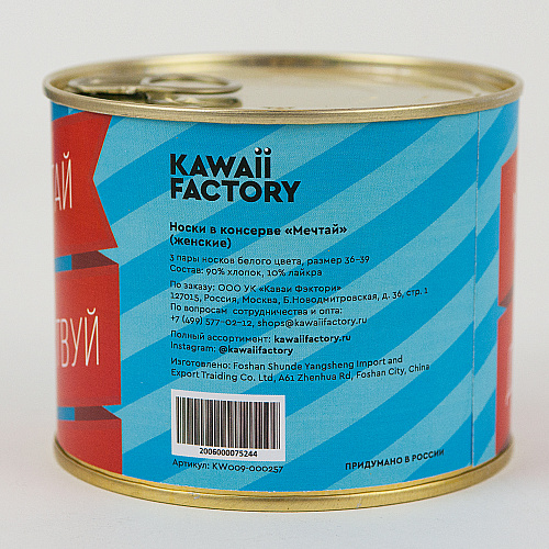 Носки в консерве "Мечтай" (женские)