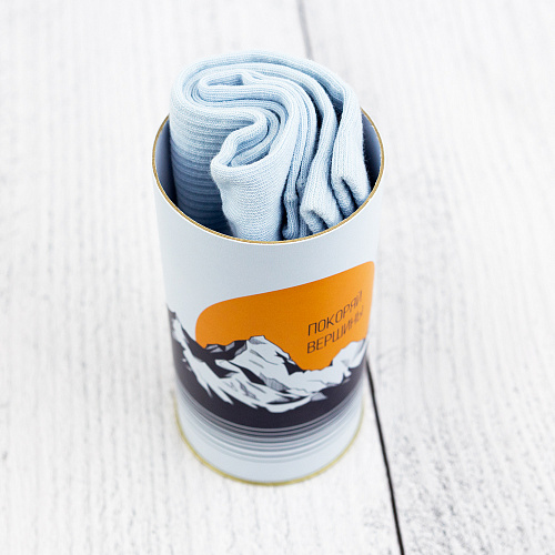 Носки в тубусе (2 пары) "Покоряй вершины", разм.40-45