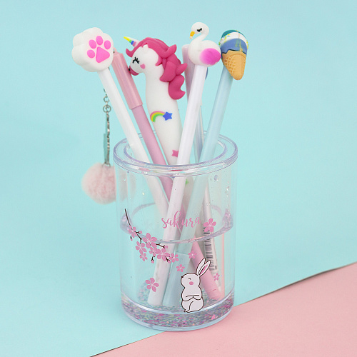 Подставка для ручек "Зайка" (с веткой)