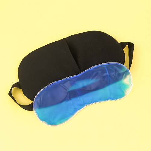 Маска для сна "Night cat" (серая) с гелевой вставкой