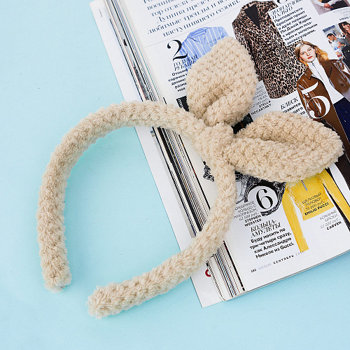 Ободок-повязка "Бант" (бежевый)