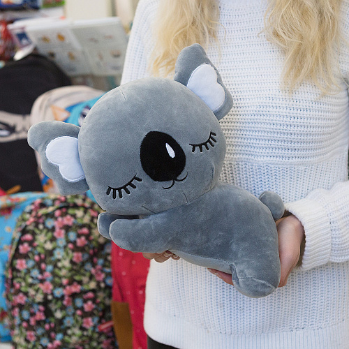 Игрушка-подушка "Коала" (серая) 35см