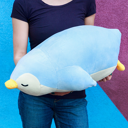 Игрушка-подушка "Пингвин" (голубой) 60см