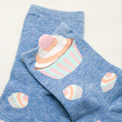 Носки "Капкейки" (синие)